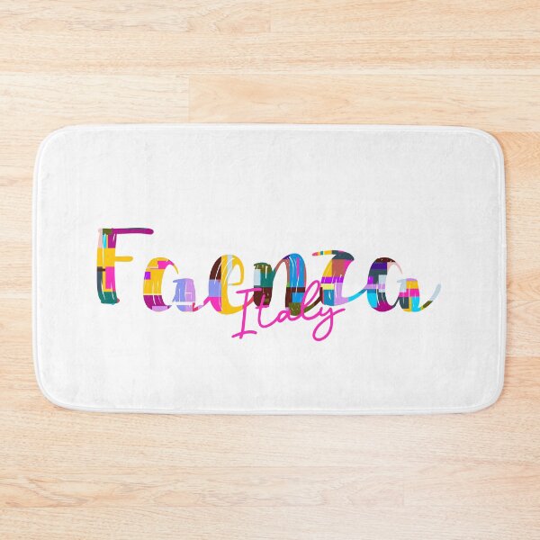 Item preview, Faenza, Italy, Vibrant Abstract City Typography Art designed and sold by Wanderful-roads.