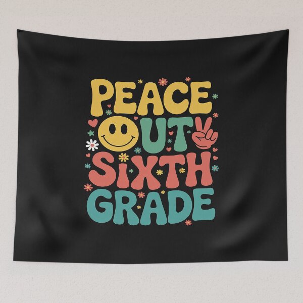 Item preview, Peace Out Sixth Grade Groovy 6th Grade Last day of school designed and sold by TAYLOROUSDALE.