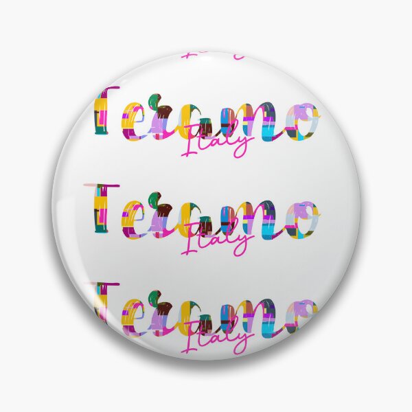 Item preview, Teramo, Italy, Vibrant Abstract City Typography Art designed and sold by Wanderful-roads.