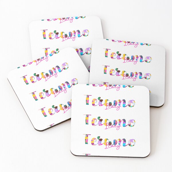 Item preview, Teramo, Italy, Vibrant Abstract City Typography Art designed and sold by Wanderful-roads.