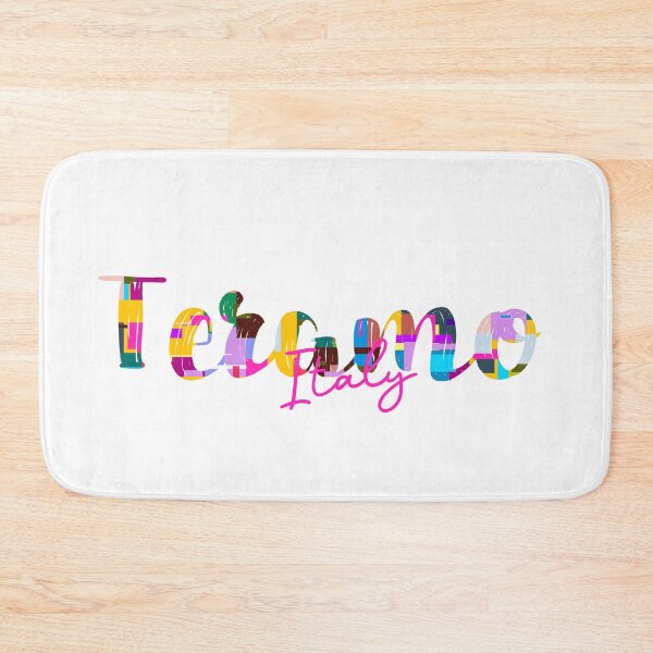 Item preview, Teramo, Italy, Vibrant Abstract City Typography Art designed and sold by Wanderful-roads.