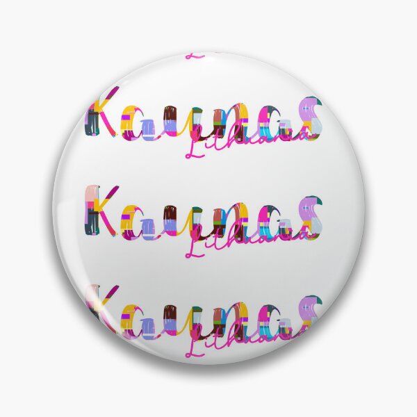 Item preview, Kaunas, Lithuania, Vibrant Abstract City Typography Art designed and sold by Wanderful-roads.