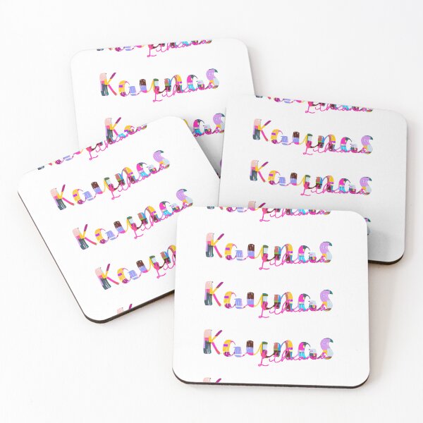 Item preview, Kaunas, Lithuania, Vibrant Abstract City Typography Art designed and sold by Wanderful-roads.