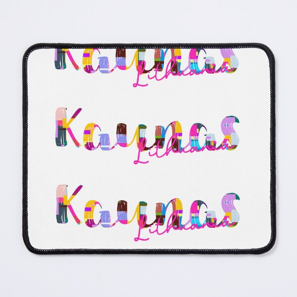 Item preview, Kaunas, Lithuania, Vibrant Abstract City Typography Art designed and sold by Wanderful-roads.