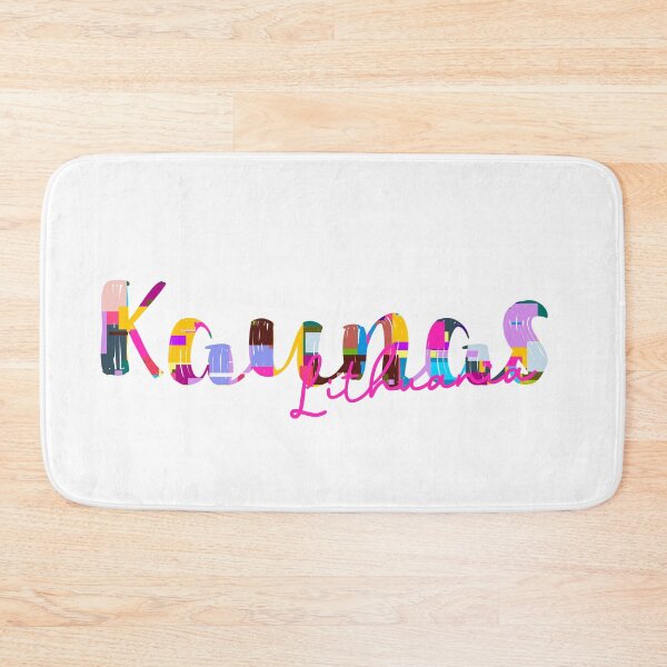 Item preview, Kaunas, Lithuania, Vibrant Abstract City Typography Art designed and sold by Wanderful-roads.