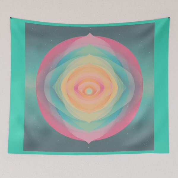 Item preview, Cosmic Aura Bloom: Geometric Sacred Rose designed and sold by BlissxPals.