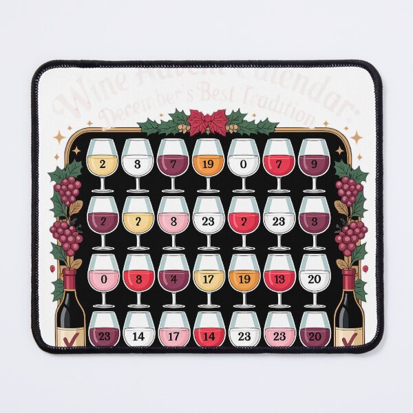 Item preview, Funny Wine Advent Calendar Christmas Drinking Humor Holiday Gift Tee designed and sold by GiftsForge.