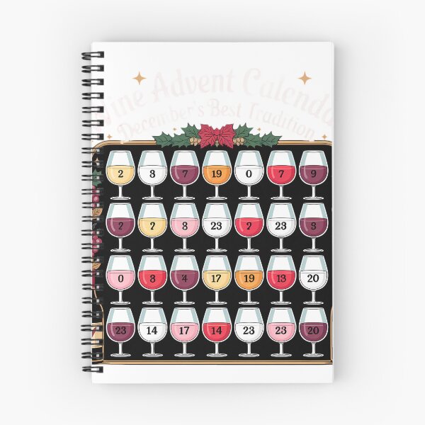 Item preview, Funny Wine Advent Calendar Christmas Drinking Humor Holiday Gift Tee designed and sold by GiftsForge.