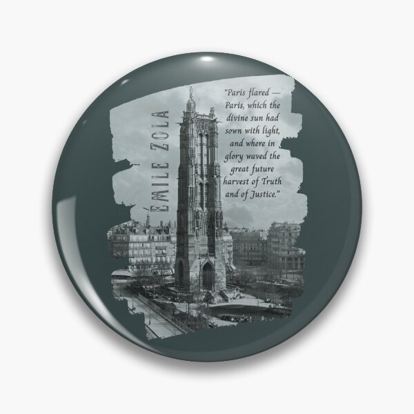 Item preview, Émile Zola quote: “Paris flared — Paris, which the divine sun had sown with light, and where in glory waved the great future harvest of Truth and of Justice.” designed and sold by artbleed.