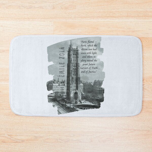 Item preview, Émile Zola quote: “Paris flared — Paris, which the divine sun had sown with light, and where in glory waved the great future harvest of Truth and of Justice.” designed and sold by artbleed.