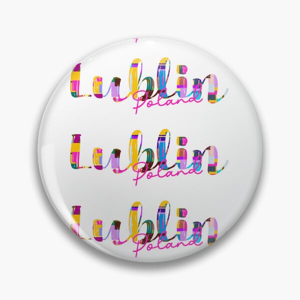 Item preview, Lublin, Poland, Vibrant Abstract City Typography Art designed and sold by Wanderful-roads.