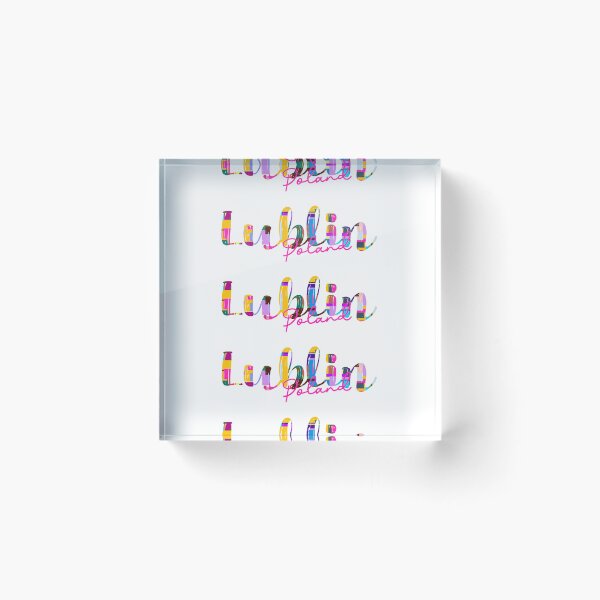 Item preview, Lublin, Poland, Vibrant Abstract City Typography Art designed and sold by Wanderful-roads.
