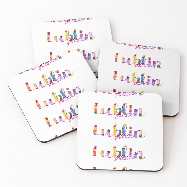 Item preview, Lublin, Poland, Vibrant Abstract City Typography Art designed and sold by Wanderful-roads.
