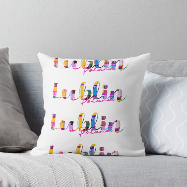 Item preview, Lublin, Poland, Vibrant Abstract City Typography Art designed and sold by Wanderful-roads.
