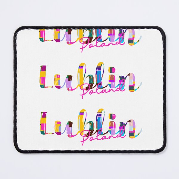 Item preview, Lublin, Poland, Vibrant Abstract City Typography Art designed and sold by Wanderful-roads.