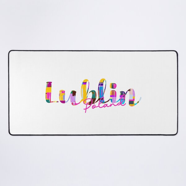 Item preview, Lublin, Poland, Vibrant Abstract City Typography Art designed and sold by Wanderful-roads.