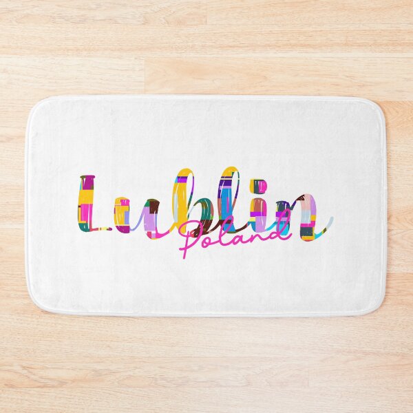 Item preview, Lublin, Poland, Vibrant Abstract City Typography Art designed and sold by Wanderful-roads.