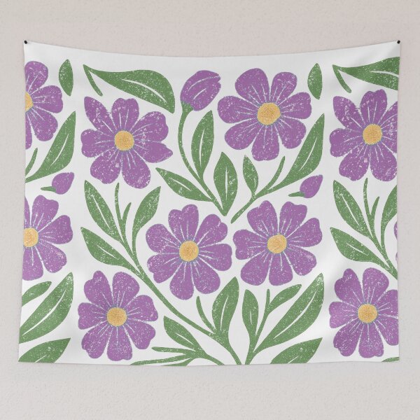 Item preview, Decorative Purple Flowers designed and sold by denip.