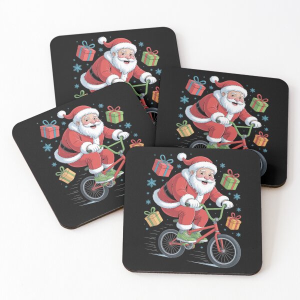 Item preview, Santa Riding BMX Lover Holiday Christmas Xmas Pajama designed and sold by PunkNation-Arts.