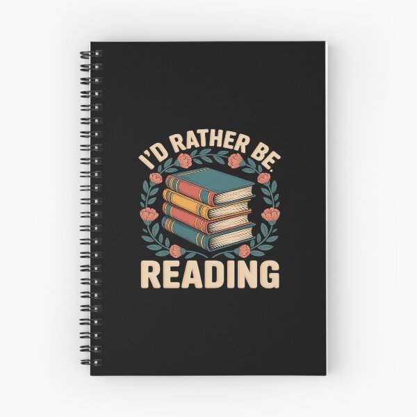 Item preview, I'd Rather Be Reading Retro Floral Books designed and sold by HardcoreTour.