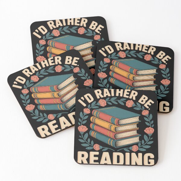 Item preview, I'd Rather Be Reading Retro Floral Books designed and sold by HardcoreTour.