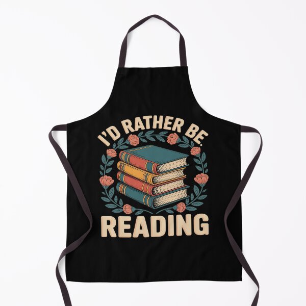 Item preview, I'd Rather Be Reading Retro Floral Books designed and sold by HardcoreTour.