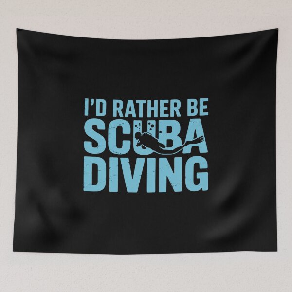 Item preview, I'd Rather Be Scuba Diving - Freediving Underwater Diver designed and sold by HardcoreTour.