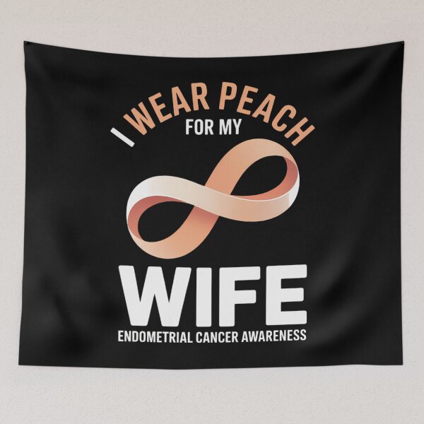 Item preview, Endometrial Cancer Awareness Peach Ribbon designed and sold by Moon-Ape.