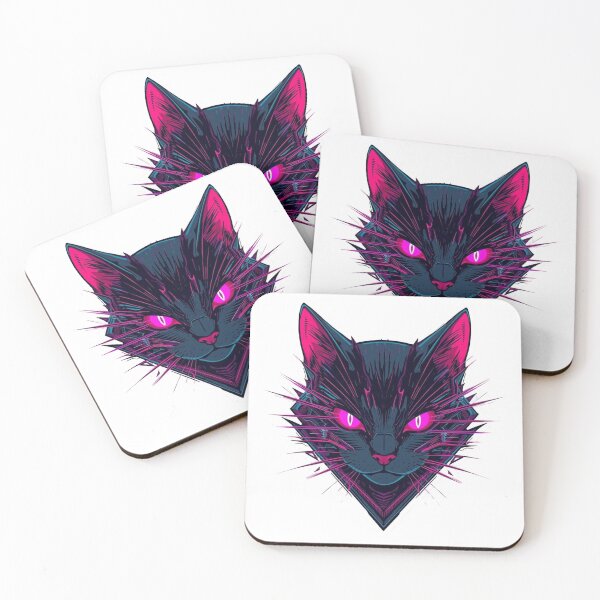 Item preview, Cyberpunk Neon Glitch Cat designed and sold by AndrewYoko.