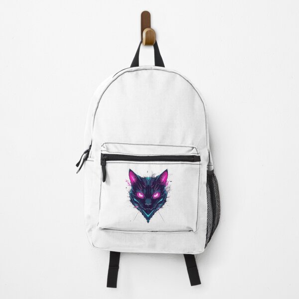 Item preview, Futuristic Glitch Feline – Neon Cyber Style designed and sold by AndrewYoko.