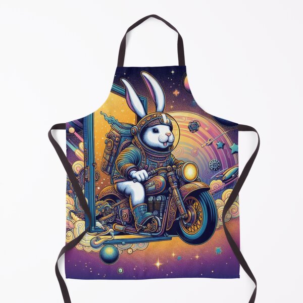 Item preview, "Astronaut Bunny on a Galactic Motorcycle" designed and sold by Dogandesighn.