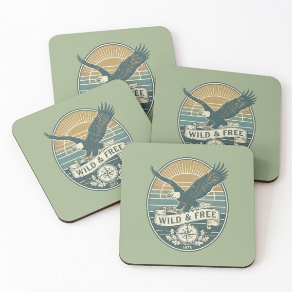 Item preview, Wild and Free Eagle Vintage Retro Adventure Compass Design designed and sold by EzZtudio.