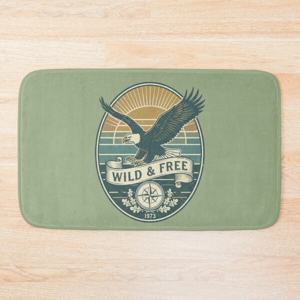 Item preview, Wild and Free Eagle Vintage Retro Adventure Compass Design designed and sold by EzZtudio.