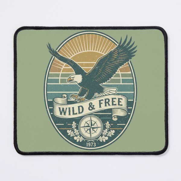 Item preview, Wild and Free Eagle Vintage Retro Adventure Compass Design designed and sold by EzZtudio.