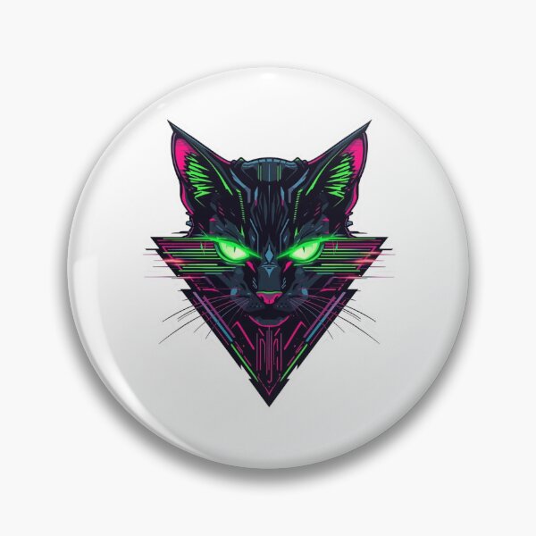 Item preview, Digital Glitch Kitty – Cyberpunk Vaporwave Mix designed and sold by AndrewYoko.
