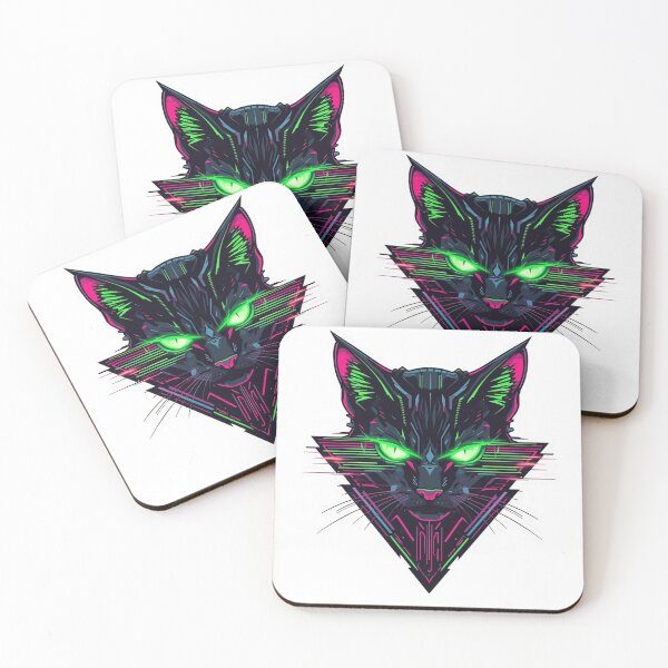 Item preview, Digital Glitch Kitty – Cyberpunk Vaporwave Mix designed and sold by AndrewYoko.