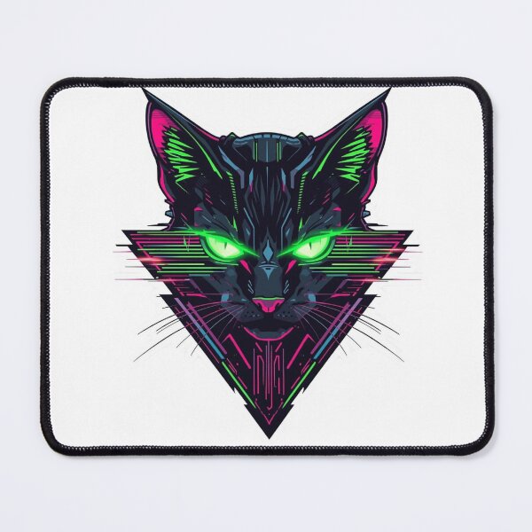 Item preview, Digital Glitch Kitty – Cyberpunk Vaporwave Mix designed and sold by AndrewYoko.