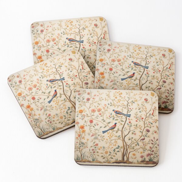 Item preview, Sand Silk Floral Blue Birds Wildflowers Carpet designed and sold by GrinGalore.