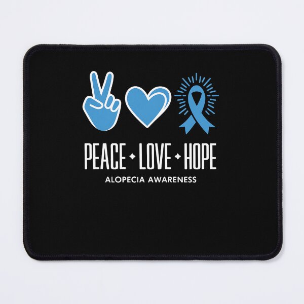 Item preview, Peace Love Hope Alopecia Awareness Areata Ribbon Support designed and sold by HaileyRobel.