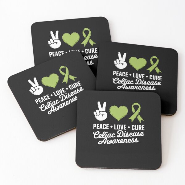Item preview, Peace Love Cure Celiac Disease Awareness designed and sold by marcusry.