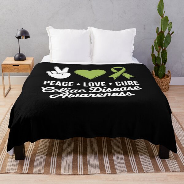 Item preview, Peace Love Cure Celiac Disease Awareness designed and sold by marcusry.