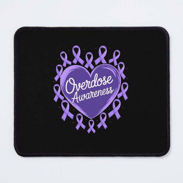 Item preview, Overdose Awareness Purple Ribbon Drug Addiction Heart designed and sold by VasilisLamArt.