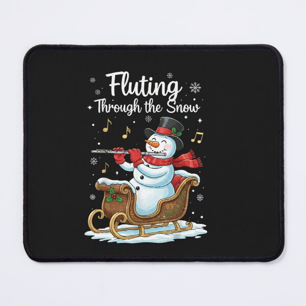 Item preview, Fluting Through the Snow T-Shirt - Snowman Playing Flute in Sleigh - Musical Christmas Tee, Winter Instrument Shirt, Holiday Musician Gift,158 characters designed and sold by ZyxDes.