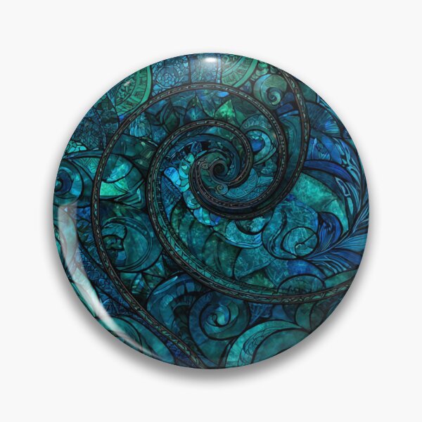 Item preview, New Zealand Māori Paua Pattern Koru Design 614 designed and sold by GrinGalore.