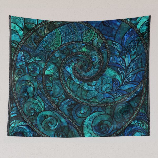 Item preview, New Zealand Māori Paua Pattern Koru Design 614 designed and sold by GrinGalore.