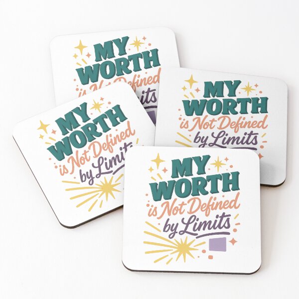 Item preview, My Worth is Not Defined by Limits – Empowering Self-Worth Quote Design designed and sold by inkoutninja.