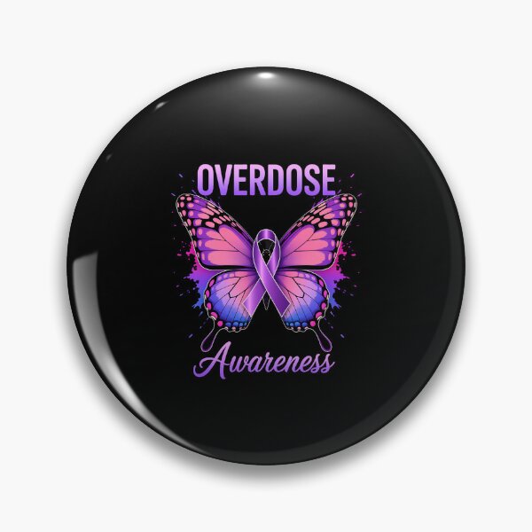 Item preview, Overdose Awareness Month Purple Ribbon Butterfly designed and sold by FranzFriesen.