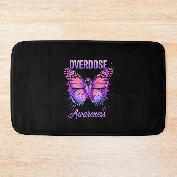 Item preview, Overdose Awareness Month Purple Ribbon Butterfly designed and sold by FranzFriesen.