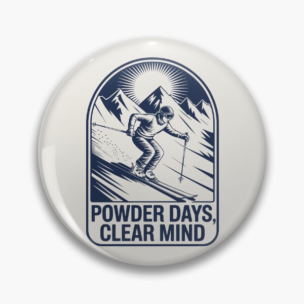 Item preview, Powder Days Clear Mind Skiing Mountain Sport Graphic Print designed and sold by SplashTastic.
