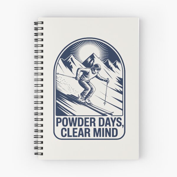 Item preview, Powder Days Clear Mind Skiing Mountain Sport Graphic Print designed and sold by SplashTastic.